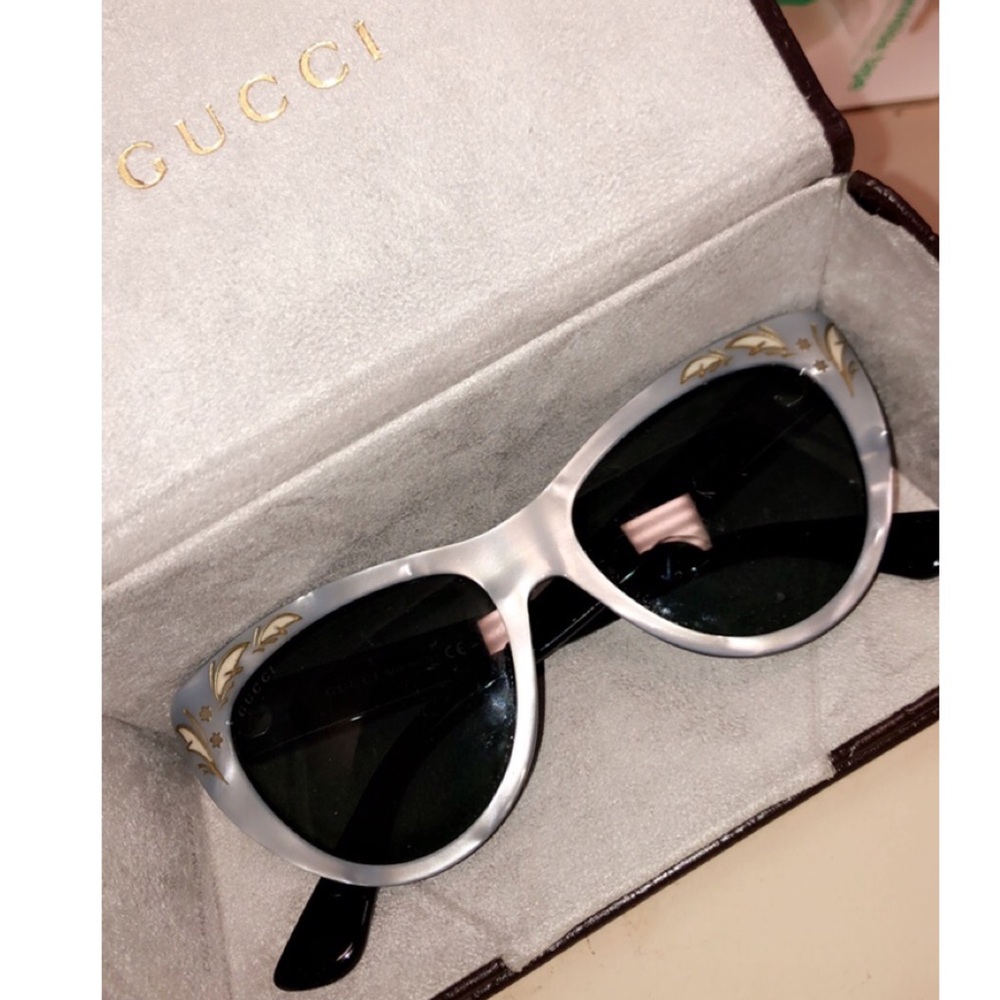 Silver Cat Eye Gucci Sunglasses